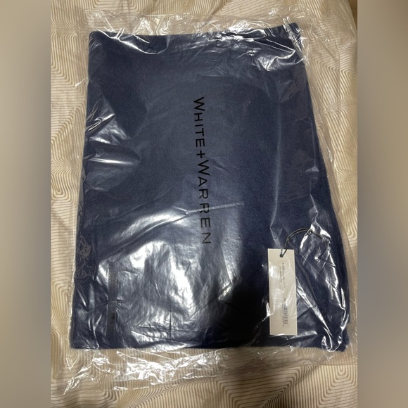 White+warren cashmere mini travel wrap admiral hthr - Picture 2 of 5